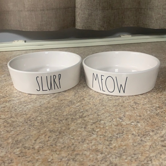 Rae Dunn Other - Meow and Slurp Rae Dunn Cat Bowls